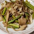舞茸とアスパラのレモンソテー