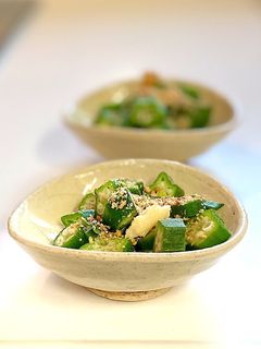 超簡単!オクラの胡麻 生姜醤油和え-レシピのメイン写真