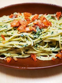 鮭と小松菜のチーズソースパスタ-レシピのメイン写真