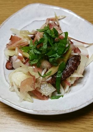 あと１品❢タコと茗荷の酢の物(*^^๓)-レシピのメイン写真