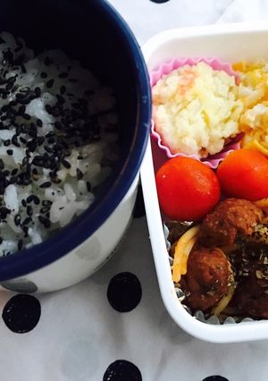 ミートボールスパゲティ弁当-レシピのメイン写真