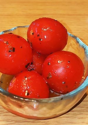 【楽安】ミニトマトのレモンめんつゆ漬け-レシピのメイン写真