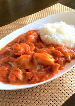 水餃子入り！お手軽バターチキンカレー-レシピのメイン写真