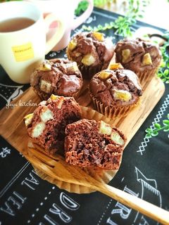 HMで簡単☆濃厚チョコバナナマフィン。-レシピのメイン写真