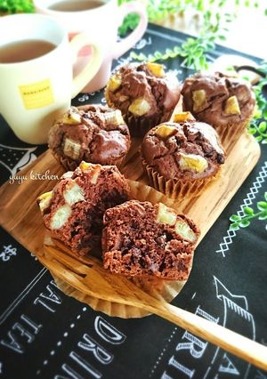 HMで簡単☆濃厚チョコバナナマフィン。-レシピのメイン写真