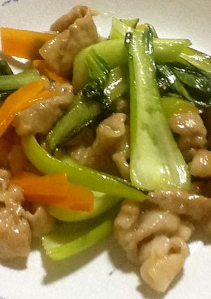 青梗菜と豚肉の炒め物-レシピのメイン写真