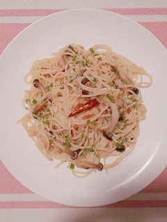 ホタテとしめじのペペロンチーノ-レシピのメイン写真