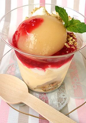 ピーチメルバ風パフェ-レシピのメイン写真