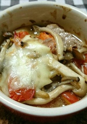 サバ味噌煮缶ときのこのチーズ焼き-レシピのメイン写真