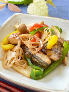 鯖と秋野菜のオイスターソース炒め-レシピのメイン写真