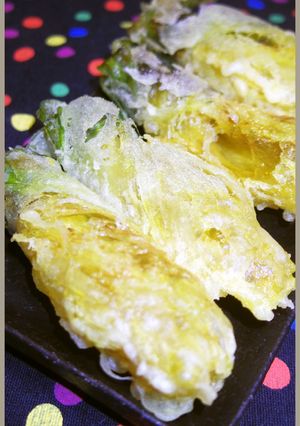 旬の大人の味！花オクラの天ぷら-レシピのメイン写真