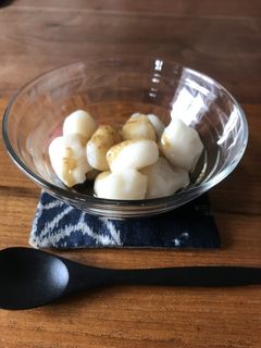 コンポートのシロップで☆珈琲黒みつ白玉-レシピのメイン写真