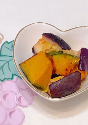 冷凍揚げなすとかぼちゃの甘酢いため-レシピのメイン写真