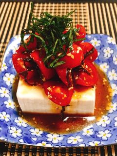 ☆トマト、青じそ、 塩昆布の激ウマ冷奴☆-レシピのメイン写真
