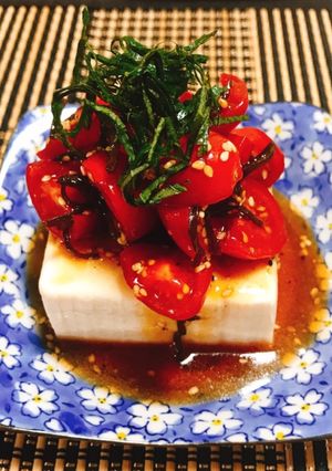 ☆トマト、青じそ、 塩昆布の激ウマ冷奴☆-レシピのメイン写真