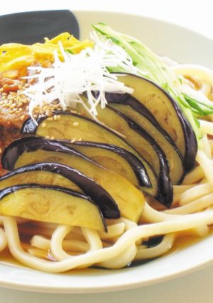 暑い日はコレ！ナスの冷やしぶっかけうどん-レシピのメイン写真