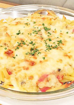 大豆ペーストのペンネグラタン-レシピのメイン写真