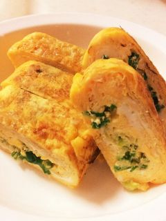 ふんわり ネギ入り卵焼き-レシピのメイン写真