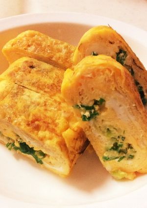 ふんわり ネギ入り卵焼き-レシピのメイン写真