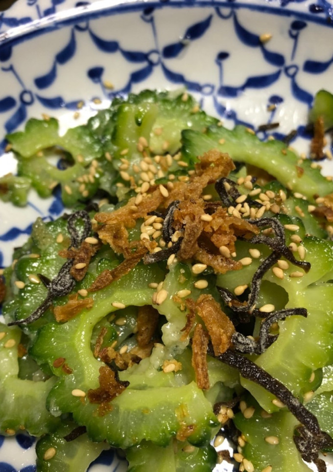 簡単！素揚げゴーヤの塩昆布和え-レシピのメイン写真