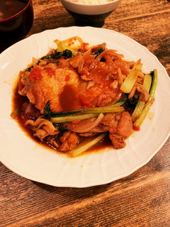 簡単!和洋折衷チキンのトマてり焼き-レシピのメイン写真