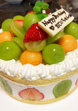 シャインマスカット☆メロンのムースケーキ-レシピのメイン写真