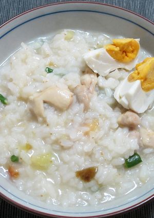 鶏雑炊（完熟いちじく入り）-レシピのメイン写真