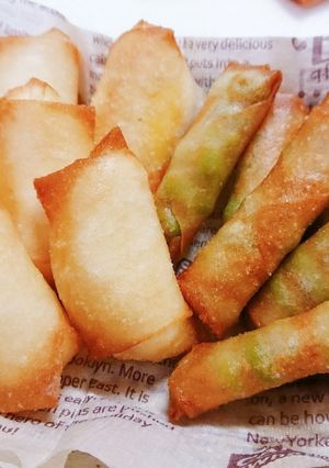 チーズ入りはんぺん春巻&枝豆春巻-レシピのメイン写真