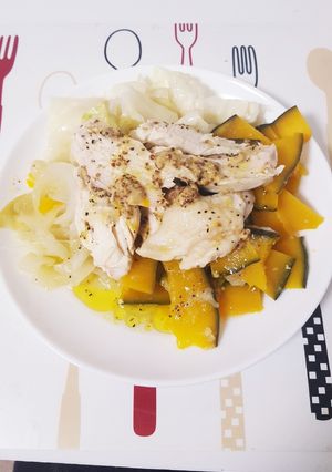 簡単！鶏肉付きの蒸し野菜-レシピのメイン写真