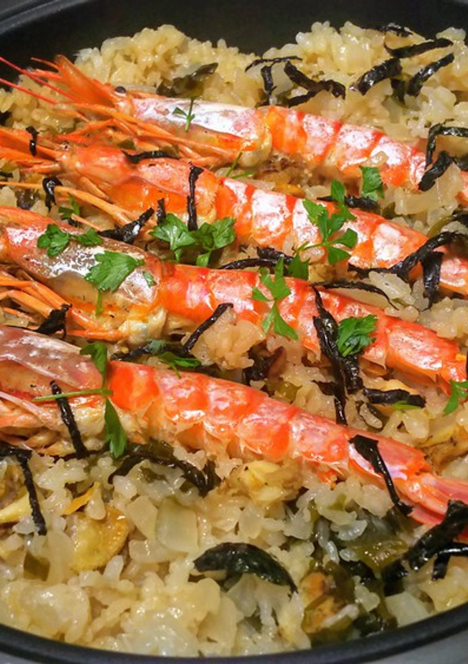海老が映える♪炊き込みご飯-レシピのメイン写真