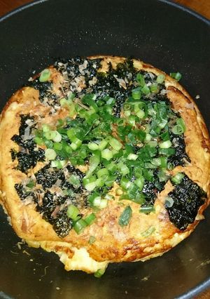 斬新!フライパンでお好み焼き(^○^)-レシピのメイン写真