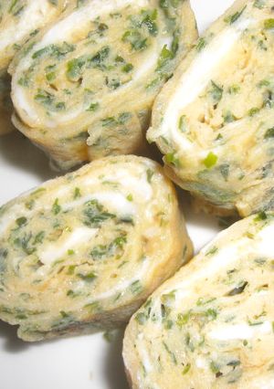お弁当の緑色に！青のり入り玉子焼き-レシピのメイン写真
