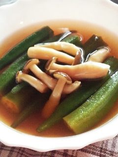 オクラとしめじのお浸しカレー風味-レシピのメイン写真