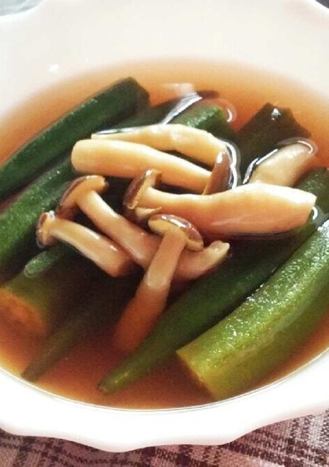 オクラとしめじのお浸しカレー風味-レシピのメイン写真