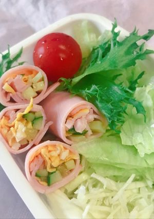 残りものの冷やし中華の具材をクルクル-レシピのメイン写真