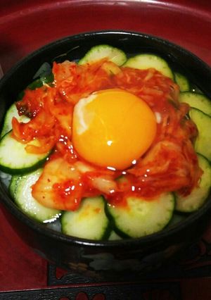 ☆簡単！美味しい♪納豆キムチ丼☆卵乗せ-レシピのメイン写真