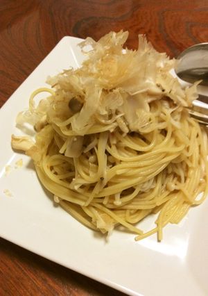 簡単に鮭ぶしぽん酢できのこスパゲティ-レシピのメイン写真
