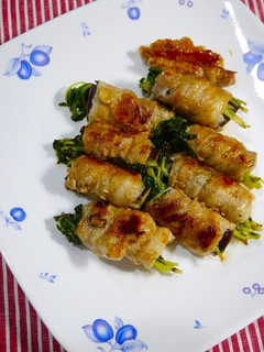簡単!茄子と豆苗の肉巻き-レシピのメイン写真