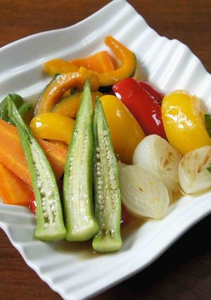彩野菜の揚げ浸し-レシピのメイン写真