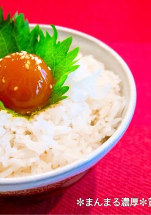 ✼まんまる濃厚✼黄金卵黄の醤油漬け-レシピのメイン写真