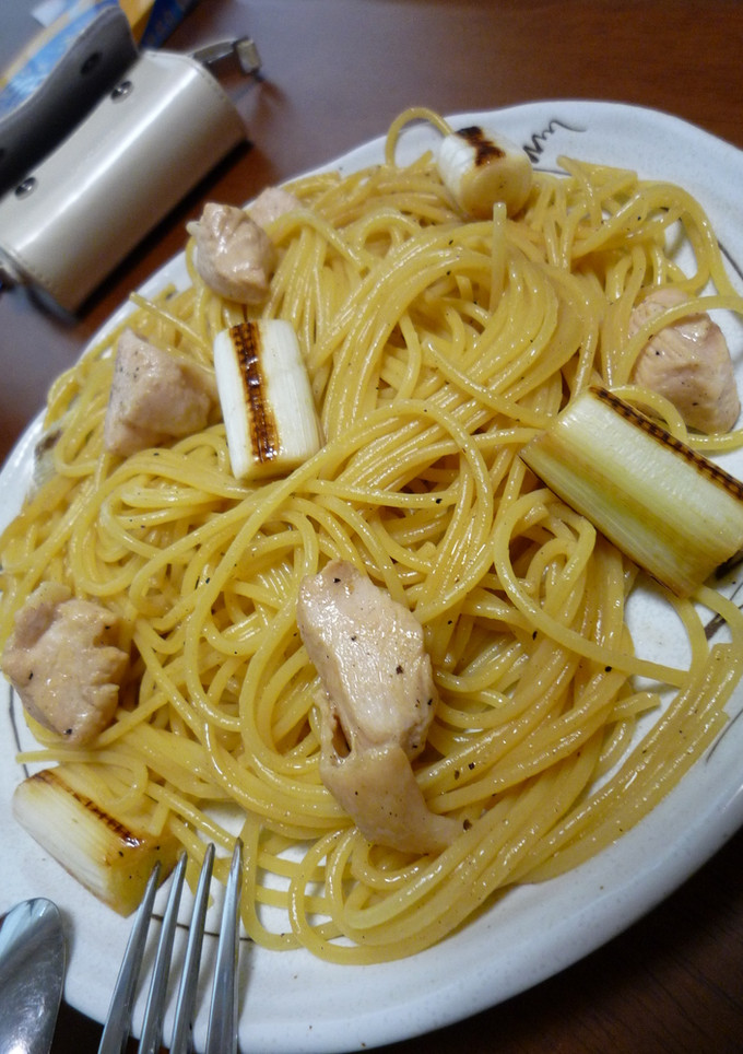 長ネギと鶏肉の和風パスタ-レシピのメイン写真