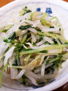 節約おかず☆もやしと豆苗のお浸し-レシピのメイン写真