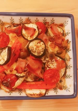 かんたん！生ハムと野菜のオーブン焼き♪-レシピのメイン写真