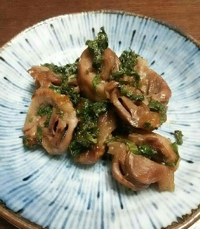 甘辛おつまみ、砂肝の大葉にんにく炒め。-レシピのメイン写真
