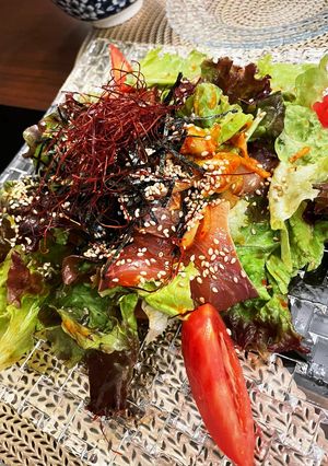 天才かも？お刺身でチョレギサラダ1-レシピのメイン写真