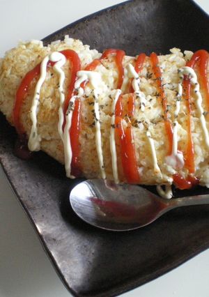 残ったご飯でチーズオムレツライス-レシピのメイン写真