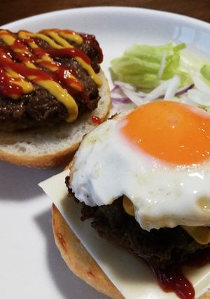 粗挽きパティがたまらないチーズバーガー-レシピのメイン写真