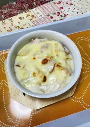 柿酢でさっぱりなマカロニグラタン-レシピのメイン写真