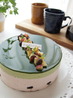 抹茶と小豆のムースケーキ-レシピのメイン写真