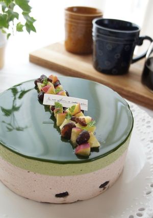 抹茶と小豆のムースケーキ-レシピのメイン写真